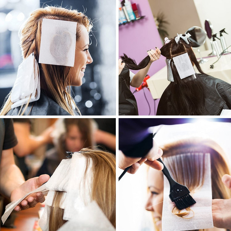 50/100 db újrafelhasználható hajfestő fólia alternatív hajfestő papír hajfestő eszköz, kiemelő lapok Balayage papír hajfestő eszköz