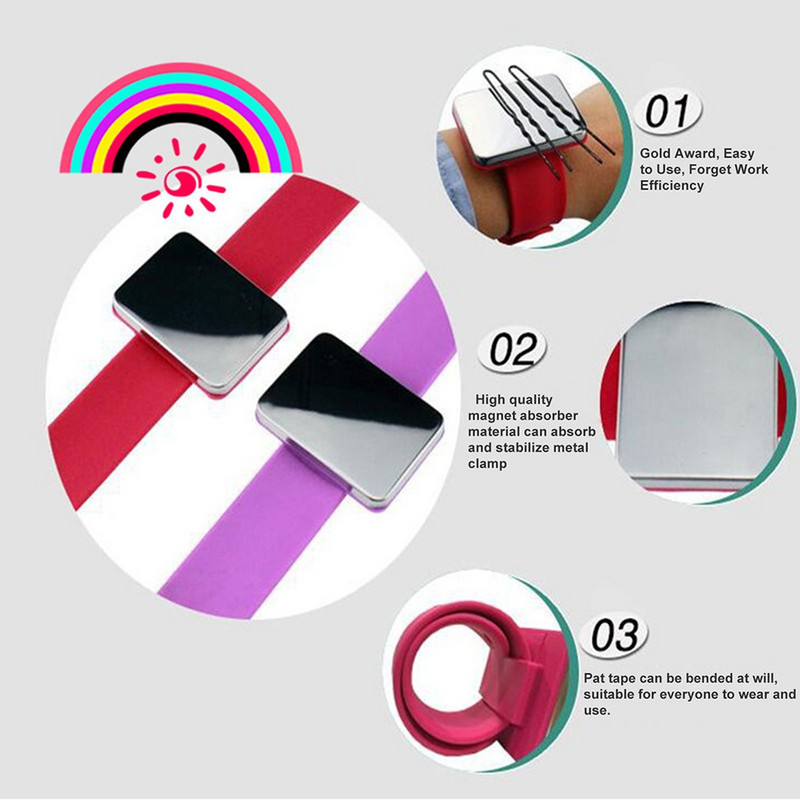 Alati za oblikovanje Kozmetički salon Magnetna narukvica Ukosnica Kartica Magnet Pat Ring Shape sat sa kopčom za kosu Ukosnica Dodaci za kosu