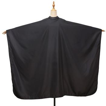Μαύρη κουρευτική κάπα Pro Salon Κομμωτική υφασμάτινη φόρεμα Barber Ποδιά κομμωτηρίου λαιμού σιλικόνης Ποδιά κούρεμα Κάπες Χονδρική