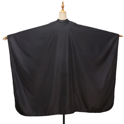 Μαύρη κουρευτική κάπα Pro Salon Κομμωτική υφασμάτινη φόρεμα Barber Ποδιά κομμωτηρίου λαιμού σιλικόνης Ποδιά κούρεμα Κάπες Χονδρική