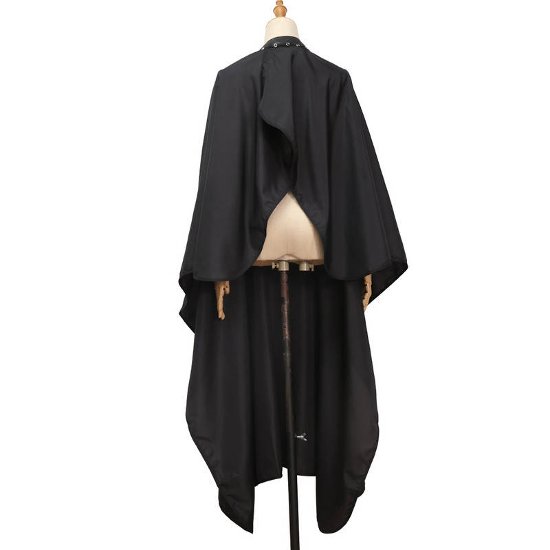 Μαύρη κουρευτική κάπα Pro Salon Κομμωτική υφασμάτινη φόρεμα Barber Ποδιά κομμωτηρίου λαιμού σιλικόνης Ποδιά κούρεμα Κάπες Χονδρική