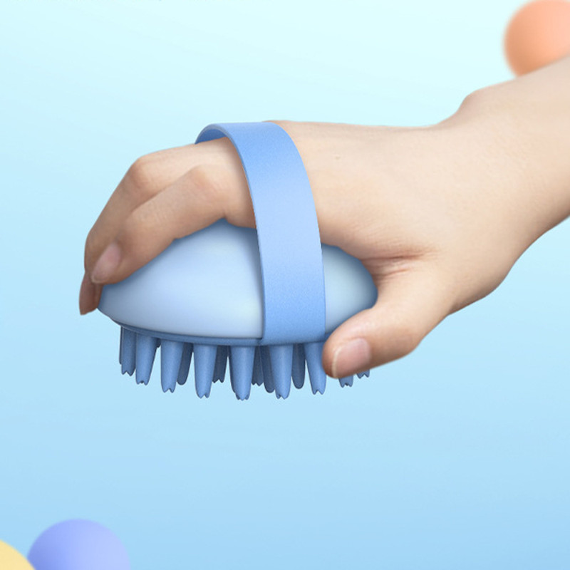 Silikoninis galvos odos masažuoklis šampūnas šepetys plovimas dušas plaukų masažuoklis švarus šepetys vonia dušas plaukų valymas šukos masažuoklis galvai