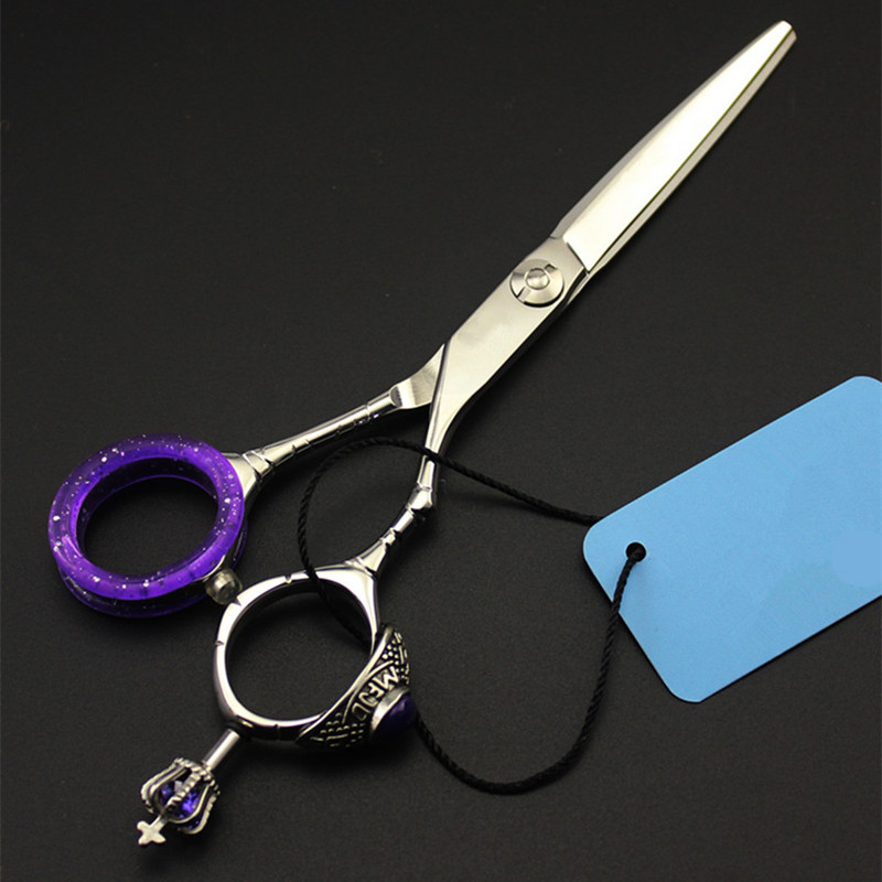 Visokokvalitetne profesionalne 6 inčne Japan 440c Crown škare za kosu salon šminka makas škare za rezanje brijač frizerske škare