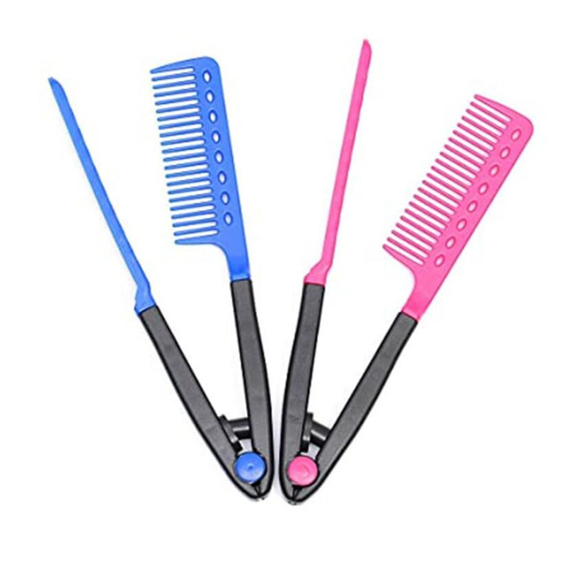 V tipo plaunamos sulankstomos plaukų tiesinimo šukos „pasidaryk pats“ salono kirpyklų šepečių formavimo įrankių priedai