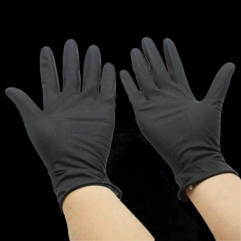 1 Ζεύγος Λαστιχένια Γάντια Πιο Χονδρά Μαλλιά Γάντια Τεχνικού Γάντια ανθεκτικά αντιολισθητικά Γάντια αξεσουάρ κουρέα Εργαλεία styling μαλλιών Μαύρα γάντια