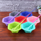 7 vnt./rinkinys Plaukų dažų spalvotų šepetėlių dubenėlių rinkinys Spalvoti plaukų dažymo šepetėliai Lengvai valomas maišomas dubuo, skirtas Pro Salon Barber kirpėjai