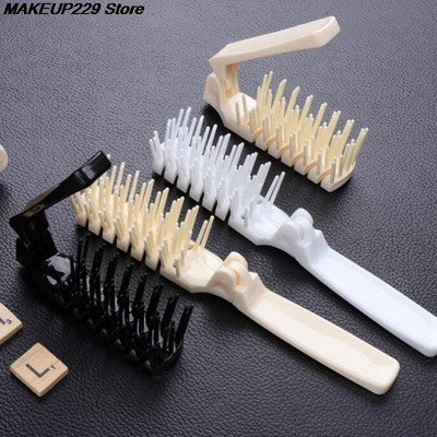 1pcs Travel Portable Fashion Hair Comb Folding Anti-static Plastic Comb Hair Brush Compact Pocket Size Purse Hair Comb