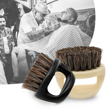 Мъже Четка за бръснене на брада Козината на дива свиня Мека бръснарница Почистване на лицето Инструменти за бръснене Четка за бръснач с дръжка Аксесоар за оформяне