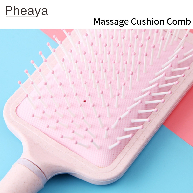 Pheaya veliki pločasti češalj Boja Airbag Češalj Njega kose Vlasište Četka za kosu Alat za oblikovanje Žene Muškarci Salonski dodaci