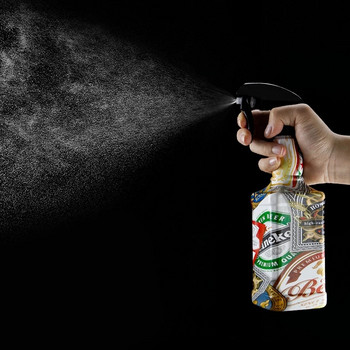 500ML ретро фризьорски спрей бутилка спрей за дезинфекция на алкохол непрекъсната фина мъгла въздушно налягане салон фризьор бутилка вода