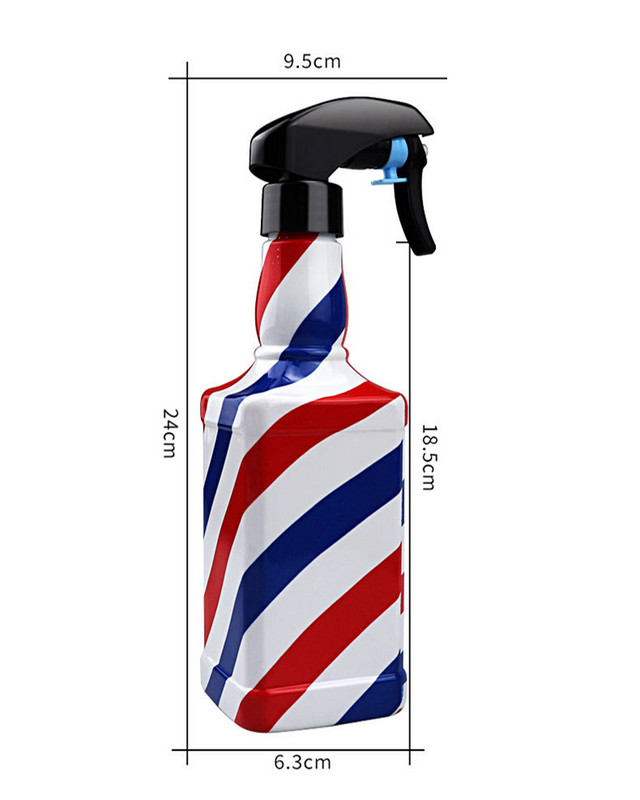 500ML ретро фризьорски спрей бутилка спрей за дезинфекция на алкохол непрекъсната фина мъгла въздушно налягане салон фризьор бутилка вода