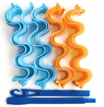 12 τμχ Magic Hair Curler DIY Rollers Wave Curl Φορητά μπαστούνια χτενίσματος 30cm Ανθεκτικά Εργαλεία styling για μπούκλες