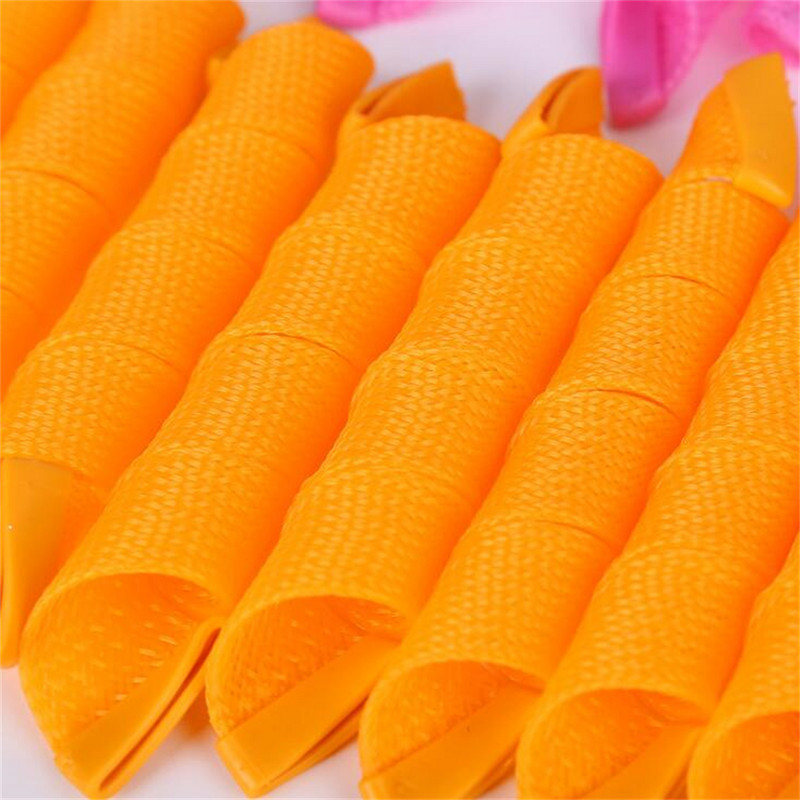 10 vnt Sraigės formos plaukų voleliai Flexi Rods Magic No Heat Waveform Plaukų suktukai Wave Formers DIY Heatless Curling Strids formavimo įrankis