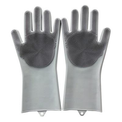 Indų plovimas Valymo pirštinės Silikoninė guminė kempinė Pirštinė Buitinė Šveitiklis Virtuvė Valymo įrankiai Dropshipping Kitchen