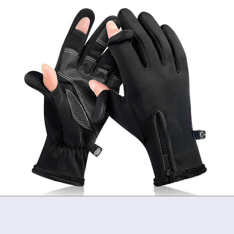 Šalčiui atsparios slidinėjimo pirštinės Neperšlampamos žieminės pirštinės dviračių sportui pūkuoti šiltos pirštinės, skirtos jutikliniam ekranui šaltam orui atsparios vėjui ir neslysti