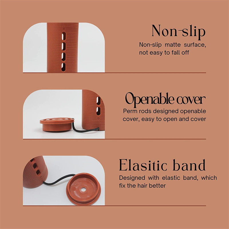 20 buc Tije de permanentă extra mari Tije pentru păr natural Val la rece pentru rulouri de păr lung Curling Curling Styling pentru femei Home Hairdre