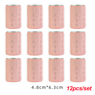 12 vnt./rinkinys Aliuminio folijos šerdies nailoniniai plaukų voleliai, greitai įkaistantys, dideli suktukai Air Bang Sleep lipni garbanojimo juosta 1675