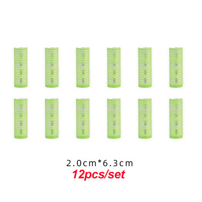 12 vnt./rinkinys Aliuminio folijos šerdies nailoniniai plaukų voleliai, greitai įkaistantys, dideli suktukai Air Bang Sleep lipni garbanojimo juosta 1675