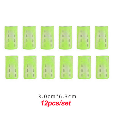 12 vnt./rinkinys Aliuminio folijos šerdies nailoniniai plaukų voleliai, greitai įkaistantys, dideli suktukai Air Bang Sleep lipni garbanojimo juosta 1675