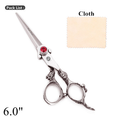 Kirpyklos žirklės 5,5" 6" japoniškos 440C plaukų kirpimo žirklės Profesionalios drakono rankenos retinimo žirklės saloninės plaukų žirklės Z9007