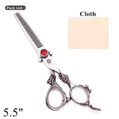 Kirpyklos žirklės 5,5" 6" japoniškos 440C plaukų kirpimo žirklės Profesionalios drakono rankenos retinimo žirklės saloninės plaukų žirklės Z9007