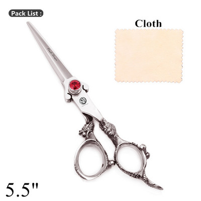 Kirpyklos žirklės 5,5" 6" japoniškos 440C plaukų kirpimo žirklės Profesionalios drakono rankenos retinimo žirklės saloninės plaukų žirklės Z9007