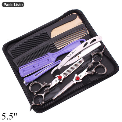 Kirpyklos žirklės 5,5" 6" japoniškos 440C plaukų kirpimo žirklės Profesionalios drakono rankenos retinimo žirklės saloninės plaukų žirklės Z9007