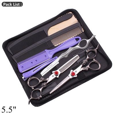 Kirpyklos žirklės 5,5" 6" japoniškos 440C plaukų kirpimo žirklės Profesionalios drakono rankenos retinimo žirklės saloninės plaukų žirklės Z9007