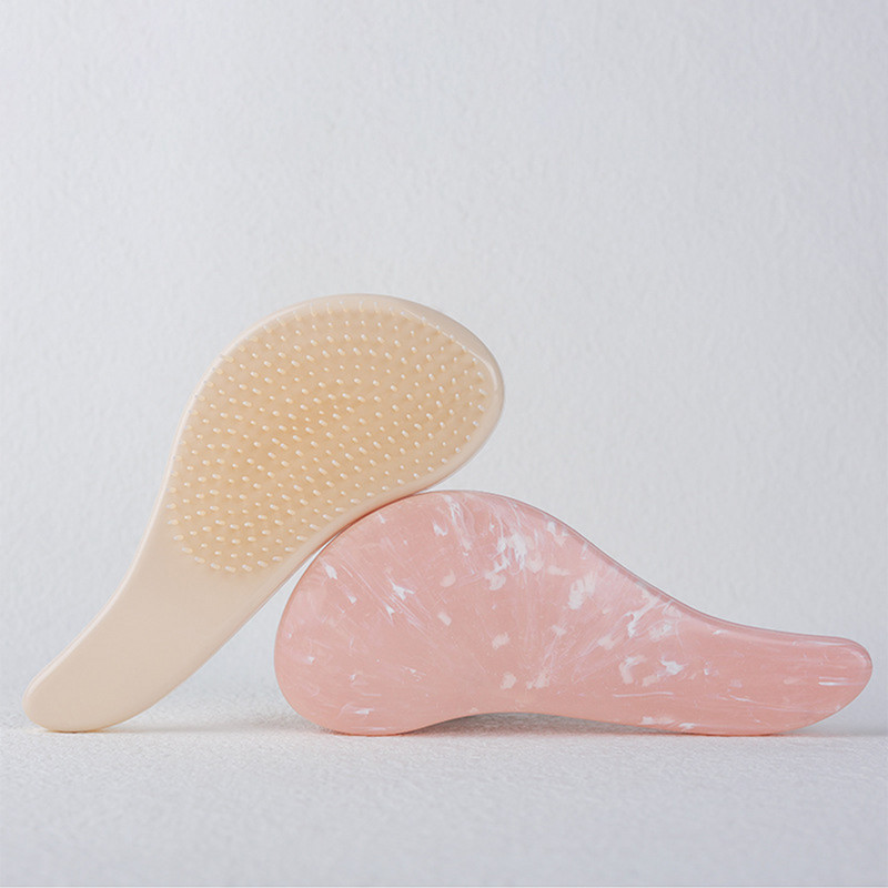Marmurinės „Magic Soft Tooth“ šukos Antistatinis plaukų šepečio rankenėlė, susivėlusi šukos dušo masažo šukos salono plaukų formavimo priemonė