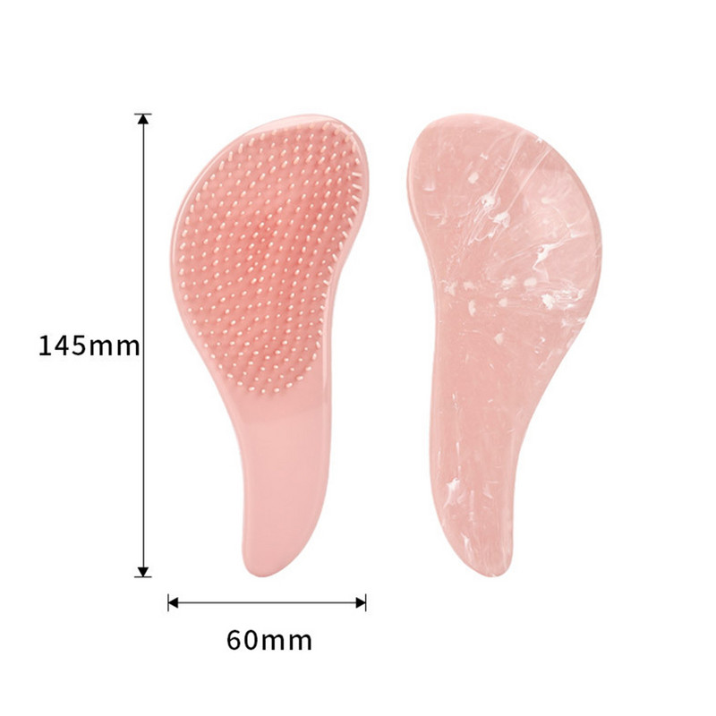 Marmurinės „Magic Soft Tooth“ šukos Antistatinis plaukų šepečio rankenėlė, susivėlusi šukos dušo masažo šukos salono plaukų formavimo priemonė
