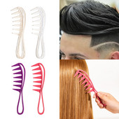 Retro olejová hlavica so širokými zubami hrebeň na rozčesávanie kučeravých vlasov salón kadernícky hrebeň masážny na styling vlasov holičstvo domáce použitie