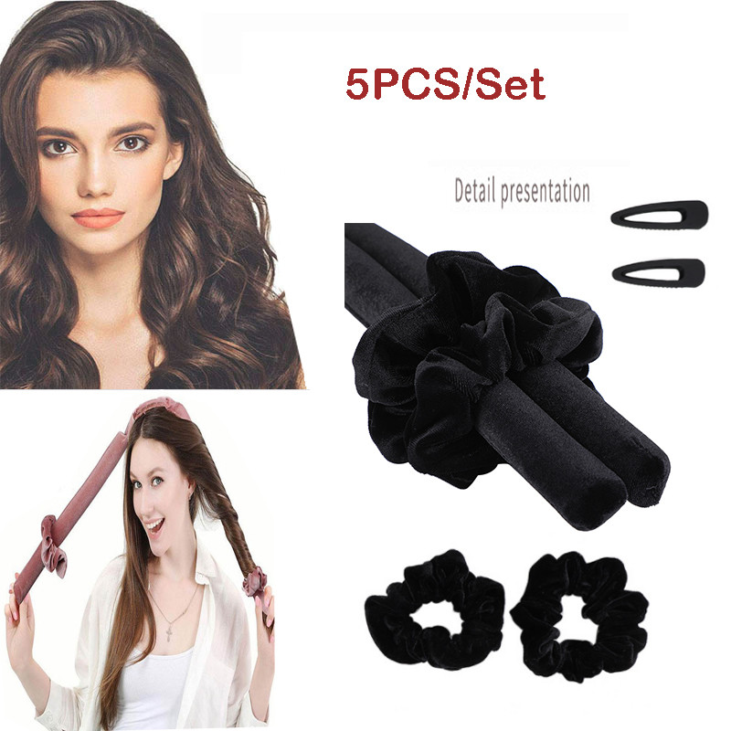 Velvet Soft Curler Gariem īsiem Matiem Produkti Nekarstoši matu ruļļi Bez karstuma lokošanās sūklis stieņa galvas saite Lazy curler veidošanas rīki