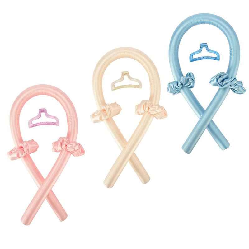 Lazy Silk Ribbon Uvijač za kosu Pjena za spavanje Spužva Heatless Štap za uvijače Traka za glavu Big Wave Uvijači Set Alati za oblikovanje