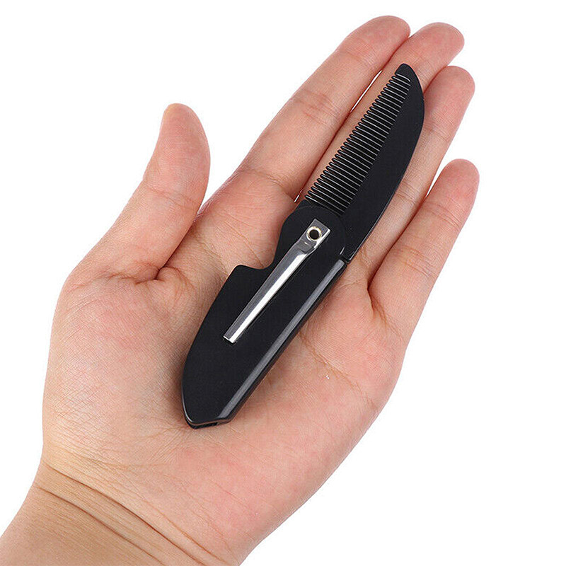 Επαγγελματική βούρτσα για γένια ανδρική χτένα μουστάκι Φορητή μαγική λαβή Χτένες μαλλιών Εργαλείο styling περιποίησης προσώπου Αντιστατική πτυσσόμενη χτένα