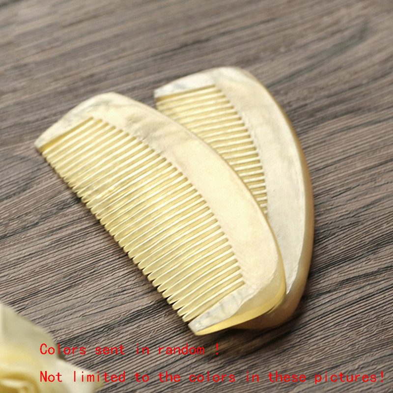 10 cm ökörszarv hajfésű fodrászat mini véletlenszerű színes masszázs antisztatikus formázás egészségügyi ellátás természetes ergonomikus hordozható
