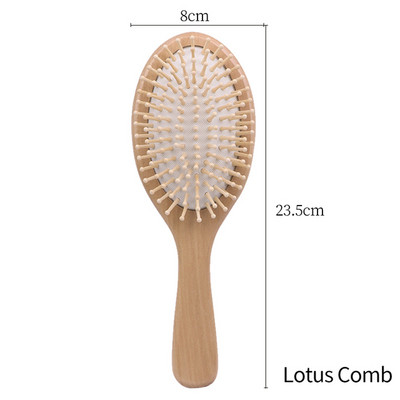 Bamboo Comb Nature Fakefe Antisztatikus Detangle Hajkefe Női Fejbőr Masszázs Fésű Légpárnás Hajformázó Eszközök Hajhoz