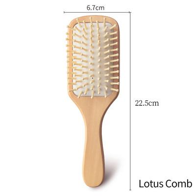 Bamboo Comb Nature Fakefe Antisztatikus Detangle Hajkefe Női Fejbőr Masszázs Fésű Légpárnás Hajformázó Eszközök Hajhoz