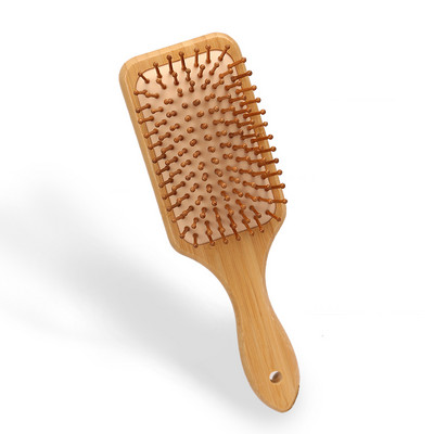 Bamboo Comb Nature Fakefe Antisztatikus Detangle Hajkefe Női Fejbőr Masszázs Fésű Légpárnás Hajformázó Eszközök Hajhoz