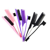 Set de 3 perii de păr, pieptene pentru coafarea părului, inclusiv perie cu două fețe și pieptene cu coadă de șobolan și pieptene pentru bărbier