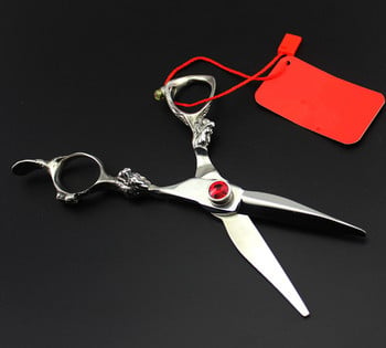 Най-висок клас професионални 6 инча Japan 440c Dragon cut ножици за коса ножици Машинка за подстригване бръснарски инструменти фризьорски ножици