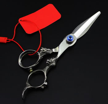 Най-висок клас професионални 6 инча Japan 440c Dragon cut ножици за коса ножици Машинка за подстригване бръснарски инструменти фризьорски ножици