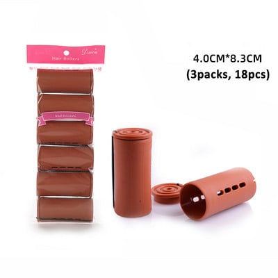 18 τμχ Εξαιρετικά μεγάλα λαστιχάκια Ρολά μαλλιών Κρύες ράβδοι περμανάντ Μπάρες για μπούκλες Κλιπ μαλλιών Χνουδωτό κυματιστό χτένισμα DIY 1768