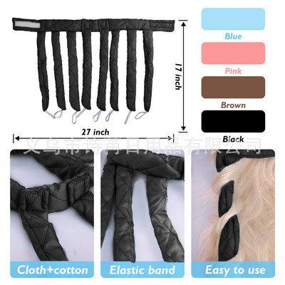 Nekarsējams kērlinga stieņa galvas saite Octocurl matu lokotājs bez karstuma mīkstas putas rullīši Lazy matu ruļļi Wave Formers miega veidošanas rīks