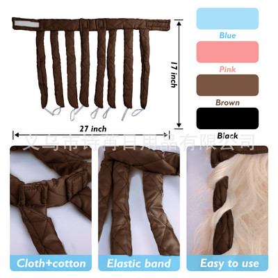 Nekarsējams kērlinga stieņa galvas saite Octocurl matu lokotājs bez karstuma mīkstas putas rullīši Lazy matu ruļļi Wave Formers miega veidošanas rīks