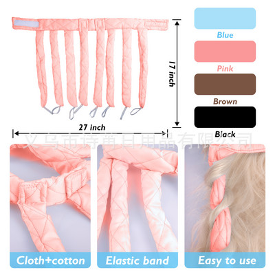 Nekarsējams kērlinga stieņa galvas saite Octocurl matu lokotājs bez karstuma mīkstas putas rullīši Lazy matu ruļļi Wave Formers miega veidošanas rīks