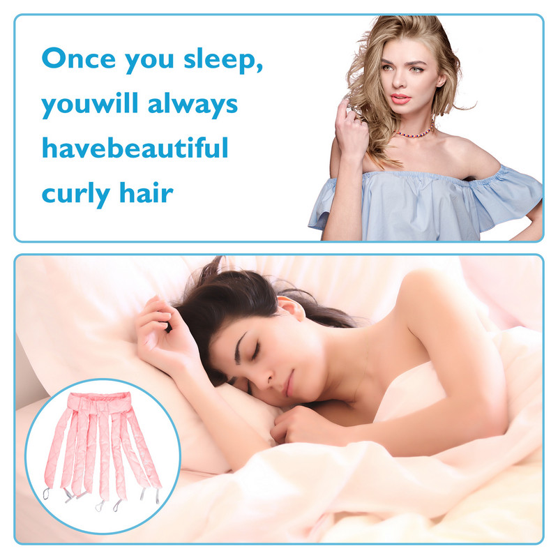 Nekarsējams kērlinga stieņa galvas saite Octocurl matu lokotājs bez karstuma mīkstas putas rullīši Lazy matu ruļļi Wave Formers miega veidošanas rīks