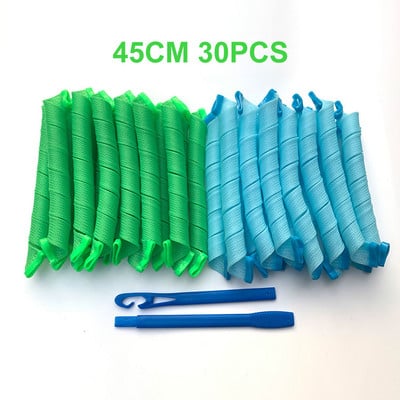Heatless Hair Curler (30/45/55cm) No Heat Spiral Curls Modeler Magic Hair Roller Styling Kit for Women Home Salon DIY Hairstyle