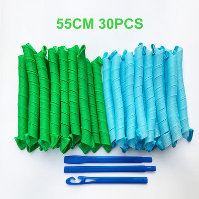 Heatless Hair Curler (30/45/55cm) No Heat Spiral Curls Modeler Magic Hair Roller Styling Kit for Women Home Salon DIY Hairstyle