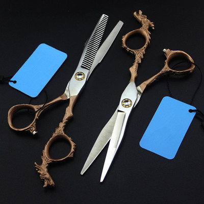 επαγγελματική Ιαπωνία 440c 6 ιντσών χρυσό ψαλίδι για μαλλιά δράκος σετ κοπής κουρέας μάκας ψαλίδι αραίωσης ψαλίδι κομμωτηρίου