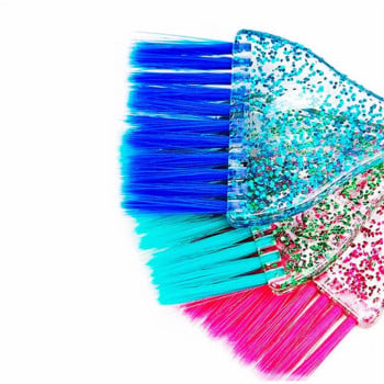 Βούρτσα μαλλιών Soft Fiber Glitter Tint Dye Hairdressing Pro Salon Tools Bleach Comb Salon Accessories for Hair Coloring brush